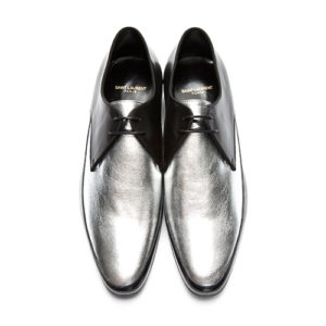 White Patent Leather Oxford Shoes for Men Saint Laurent