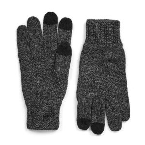 Grey Twist Touchscreen Gloves