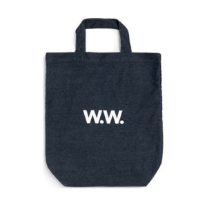 Wood Navy Blue Denim Tote Bag