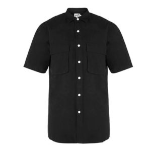 Short Sleeve Black Denim Shirt